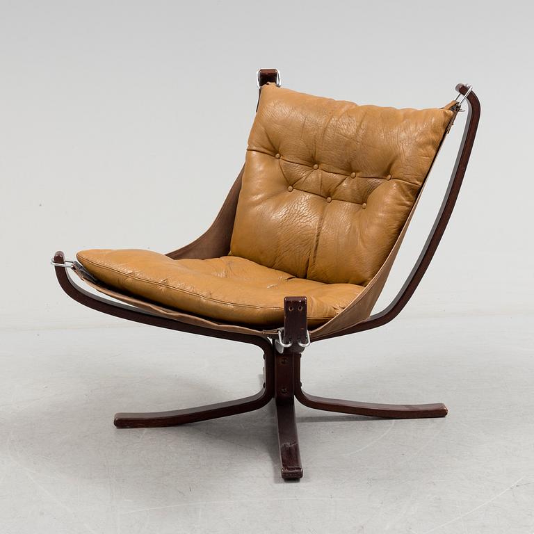 SIGURD RESSELL, fåtölj, "Falcon", Vatne Lenestolfabrikk, 1970-tal.