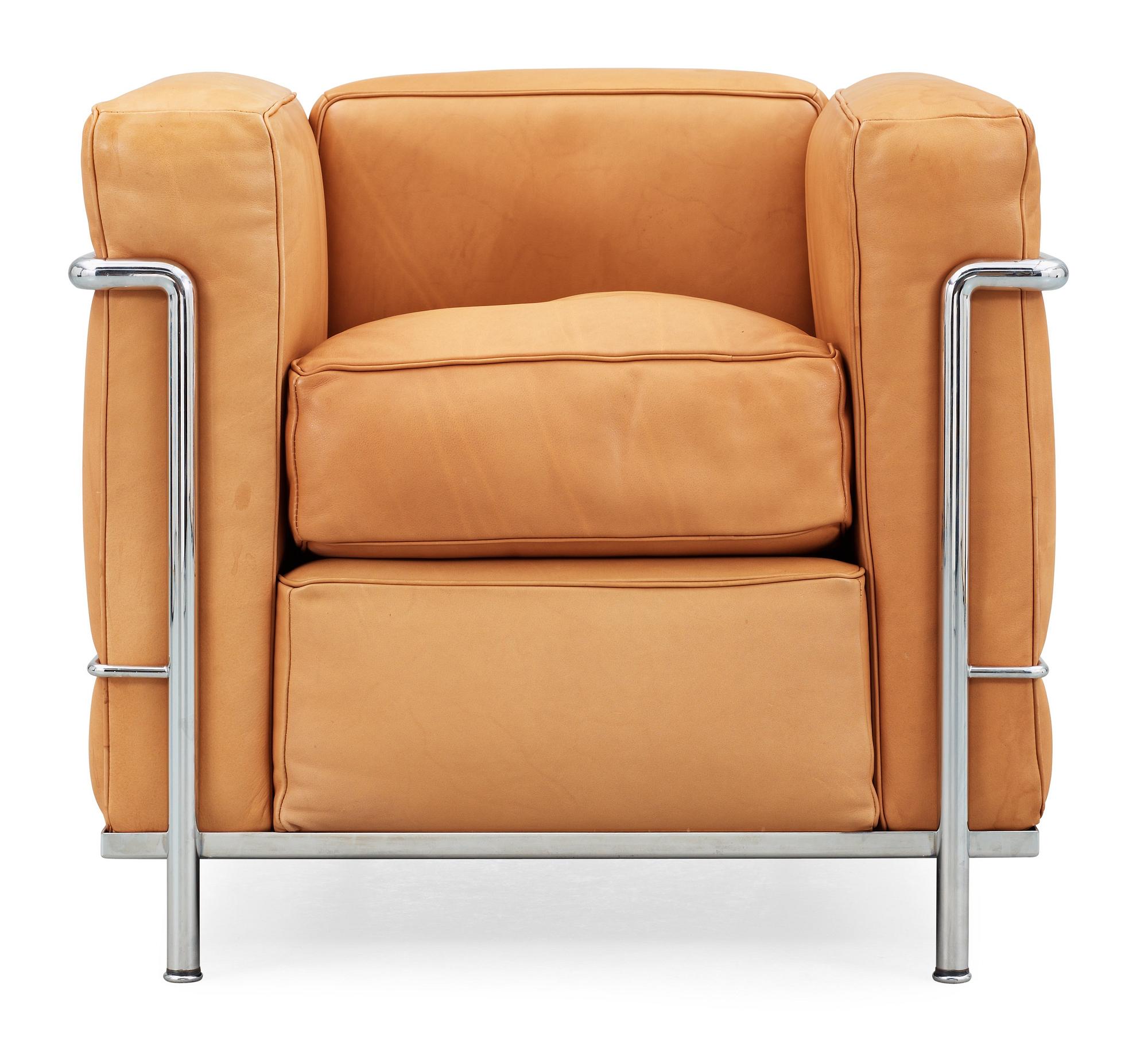 LE CORBUSIER, PIERRE JEANNERET & CHARLOTTE PERRIAND, fåtölj, "LC-2", Cassina, Italien.