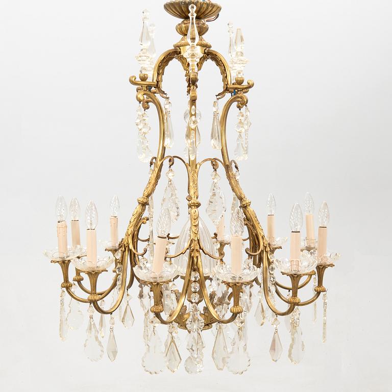 Chandelier in Louis XV style, first half of the 20th century.