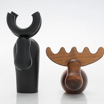 Kaija Aarikka, two 21st century sculptures for Aarikka Finland.