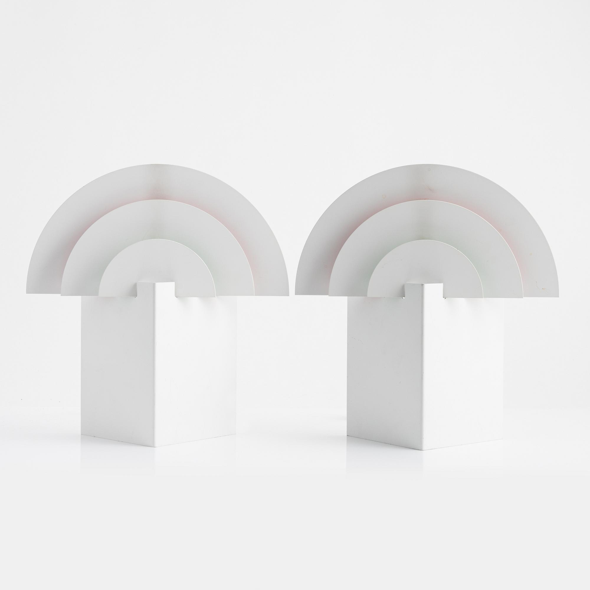 Olle Andersson, a pair of 'No neon' wall lamps, Boréns, 1980's/90's.