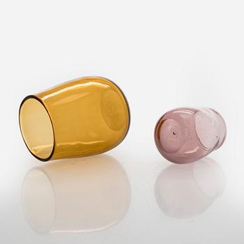 Gunnel Nyman, Ölglas, 1 st, modell "GN 41" och  snapsglas, 19 st, modell "GN 42", Nuutajärvi Notsjö 1949 - 1953.