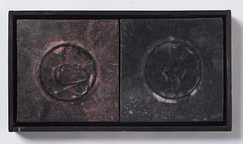 Dong-Soo Park, diptych, mixed media and acrylic on canvas, executed in 1997.