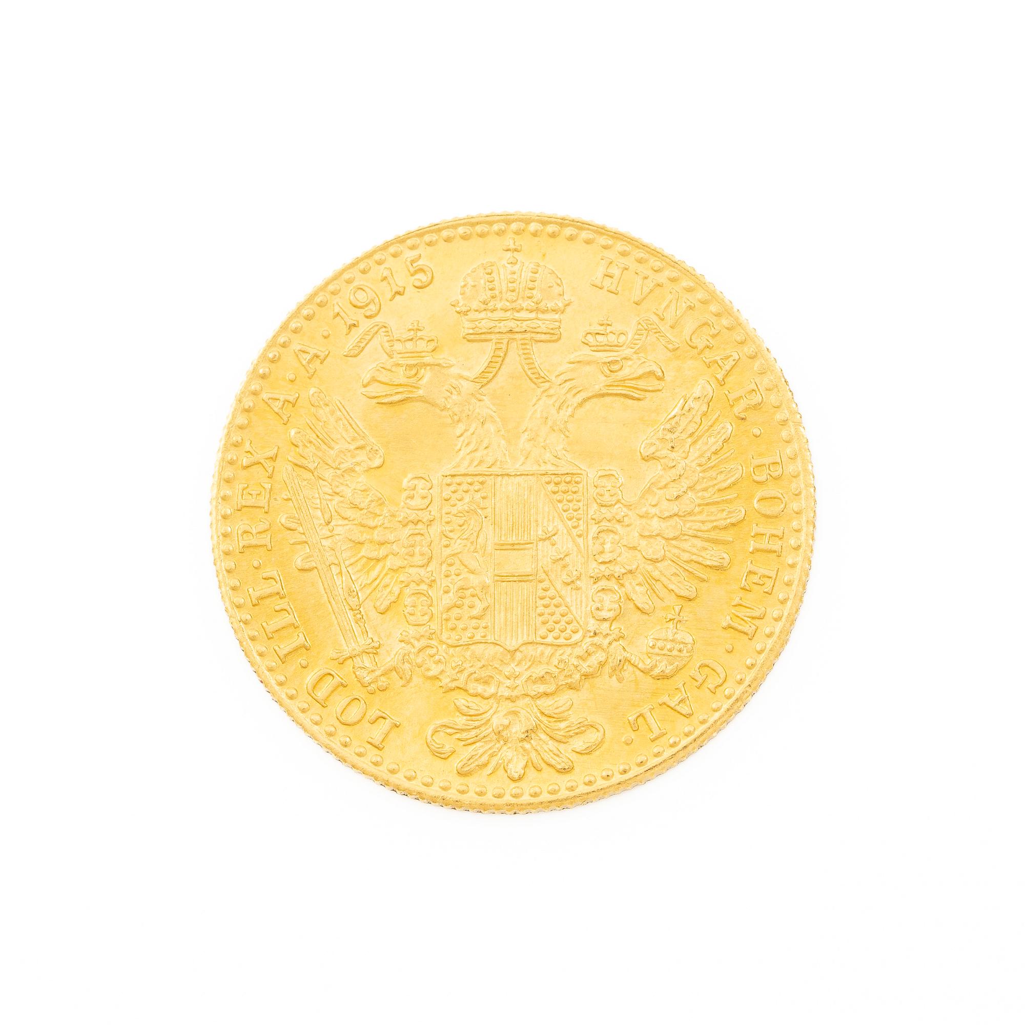 Guldmynt, Österrike-Ungern, 1 Ducat, 1915.