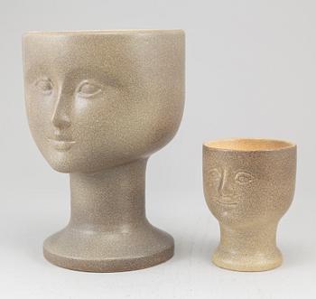 Two stoneware vases by Lisa Larson, Gustavsberg.