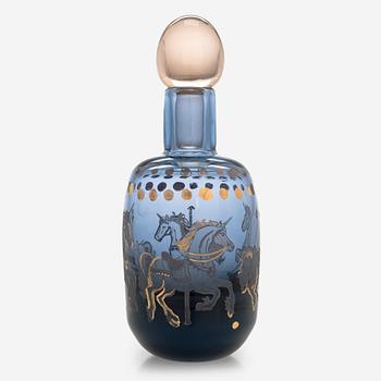 Sini Majuri, skulptur, glas, "Remember to live remember Bacchus". Signerad Sini Majuri 2024.