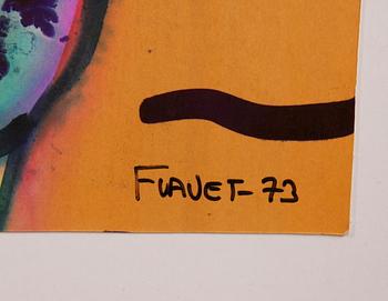 FLAVET, CLAUDE. Blandteknik, sign o dat -73.