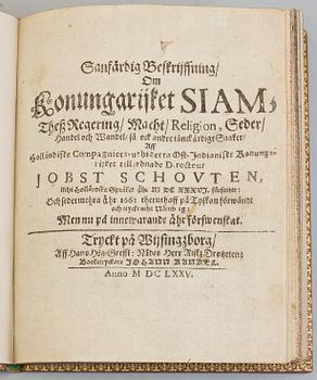 A book about thailand, 17th century.