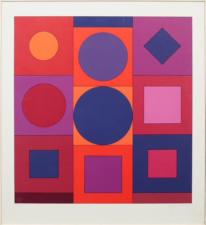 VICTOR VASARELY, serigraph, signed and numbered 50/150.