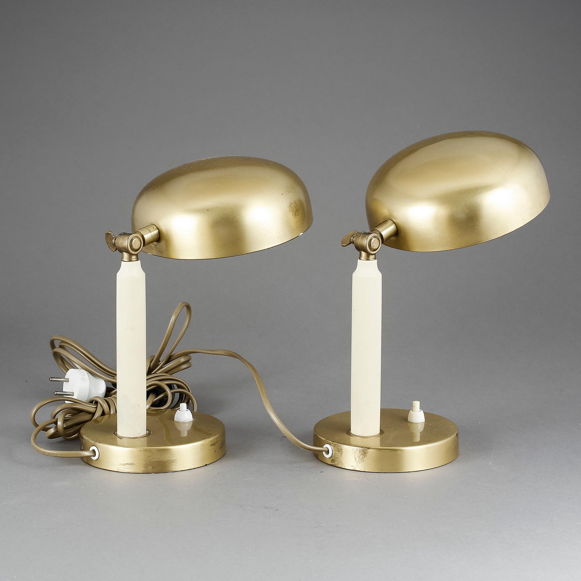 BORDSLAMPOR, ett par. 1930-40-tal.