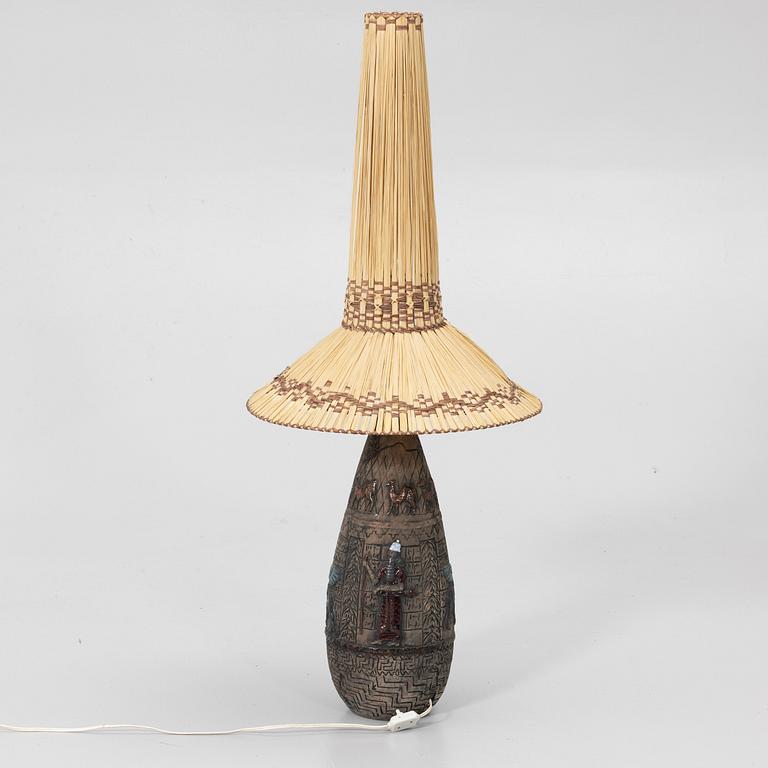 Marian Zawadzki, Table lamp, earthenware, Tilgmans Keramik, second half of the 20th century.