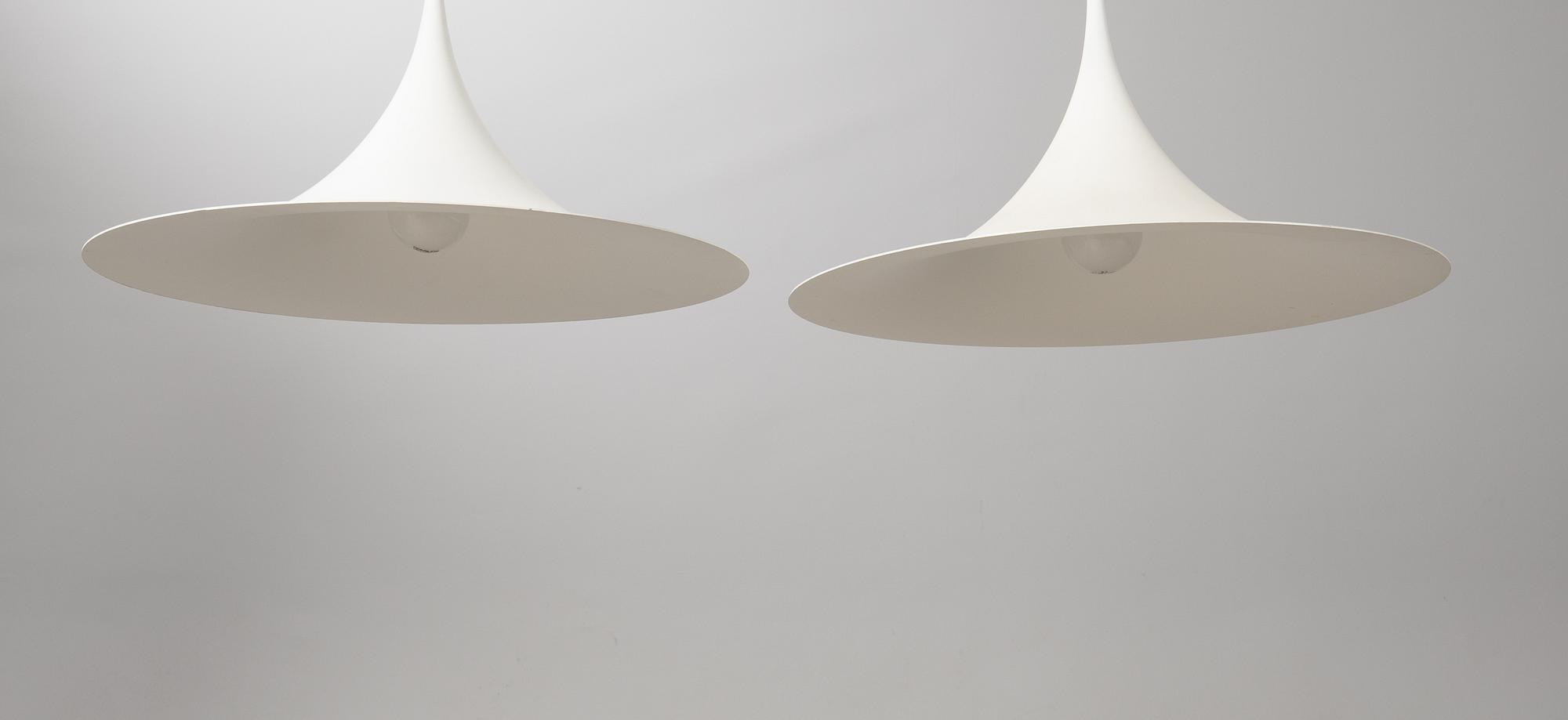 Claus Bonderup & Torsten Thorup, pendant lamps, 1 pair, "Semipendel", Fog & Mørup, Denmark.
