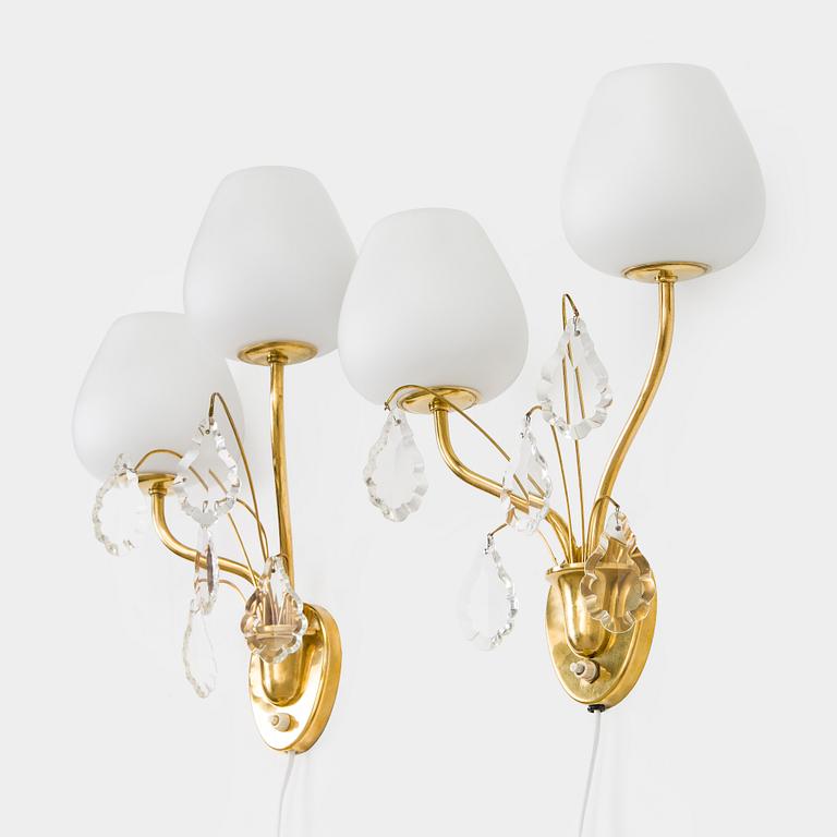 A pair of mid-20th century wall lights, Valinte, Finland.