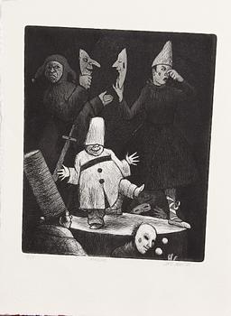 PARTI GRAFIK, 8 delar. Bla Stig Claesson.