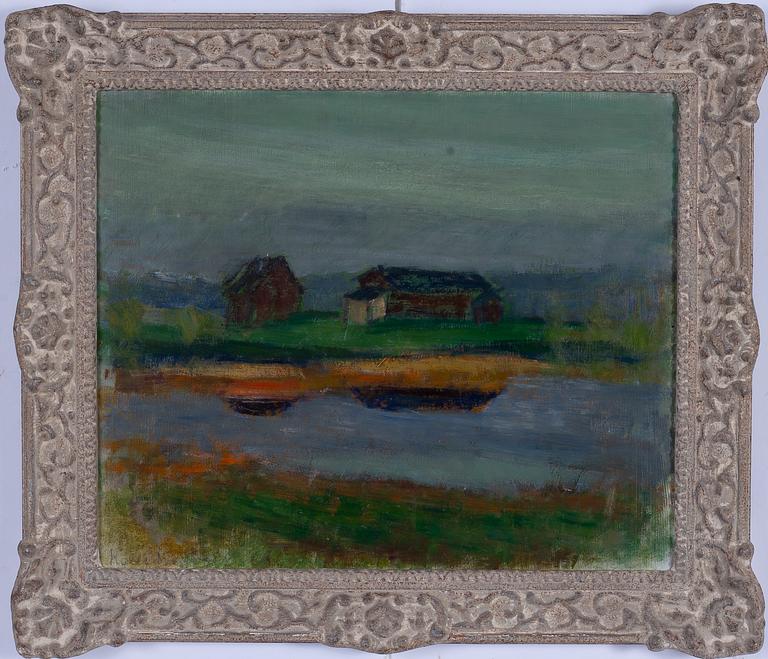 Kalle Hedberg, Landscape with Buildings.