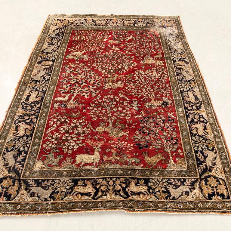 Matta Orientalisk semiantik silke ca 205x137 cm.
