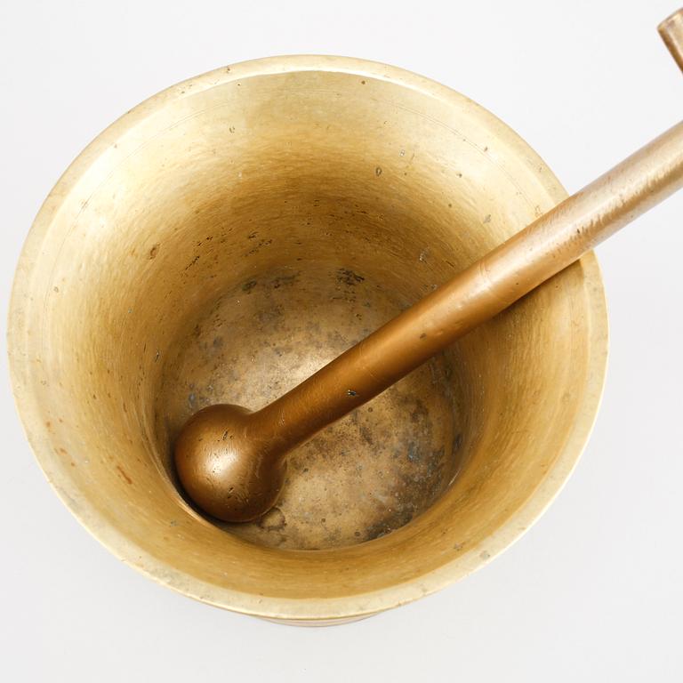 MORTEL, mässing, 1800-tal.