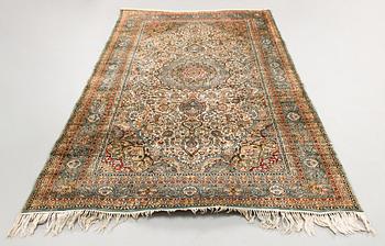 A rug, Oriental, silk, Ca. 151x95 cm.