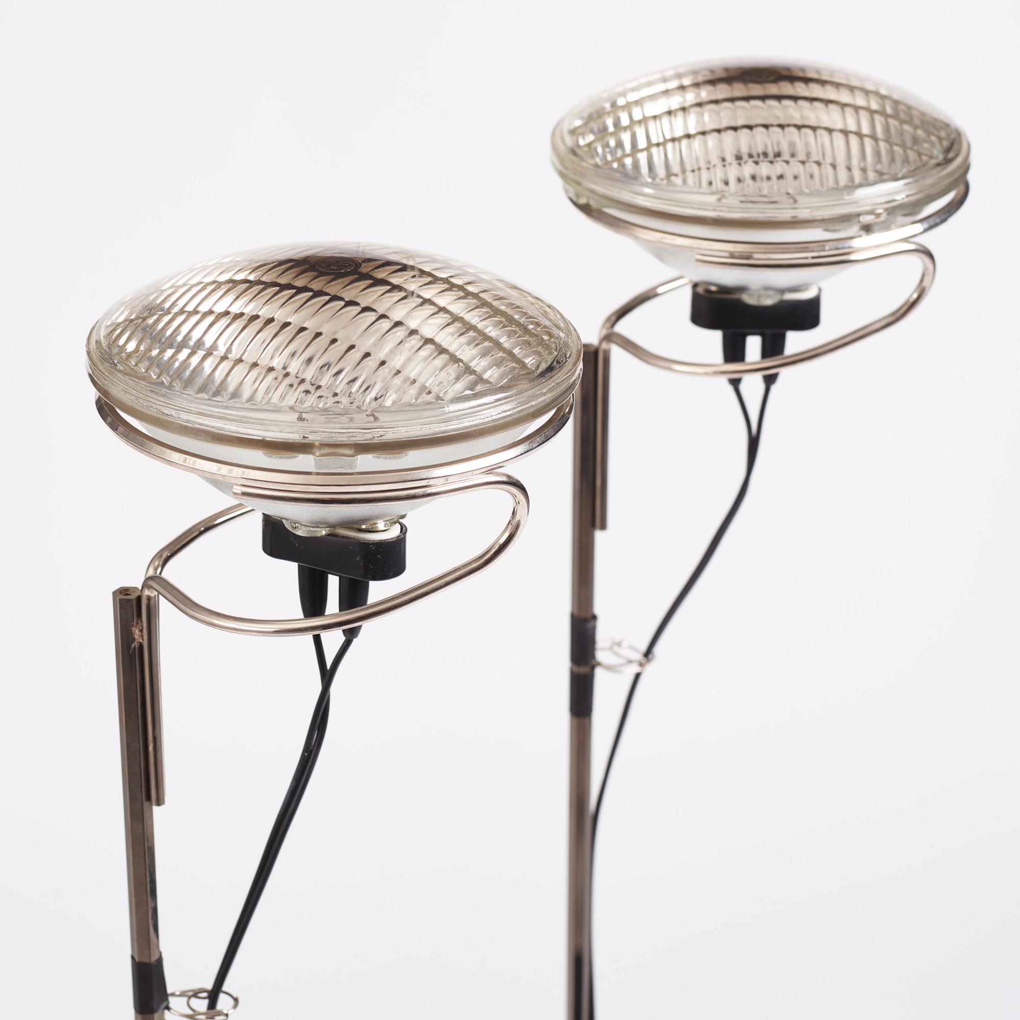 Achille Castiglioni, & Pier Castiglioni, a pair of "Toio" floor lamps, Flos, Italy, post 1963.
