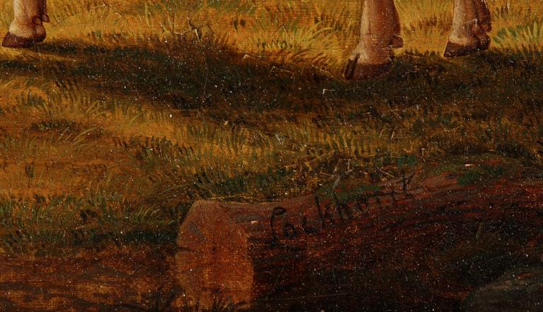Bernhard Plockhorst, attributed to, oil on canvas, signed.