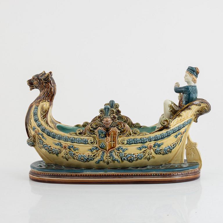 A majolica jardinniere, Rörstrand, later part of the 19th Century.