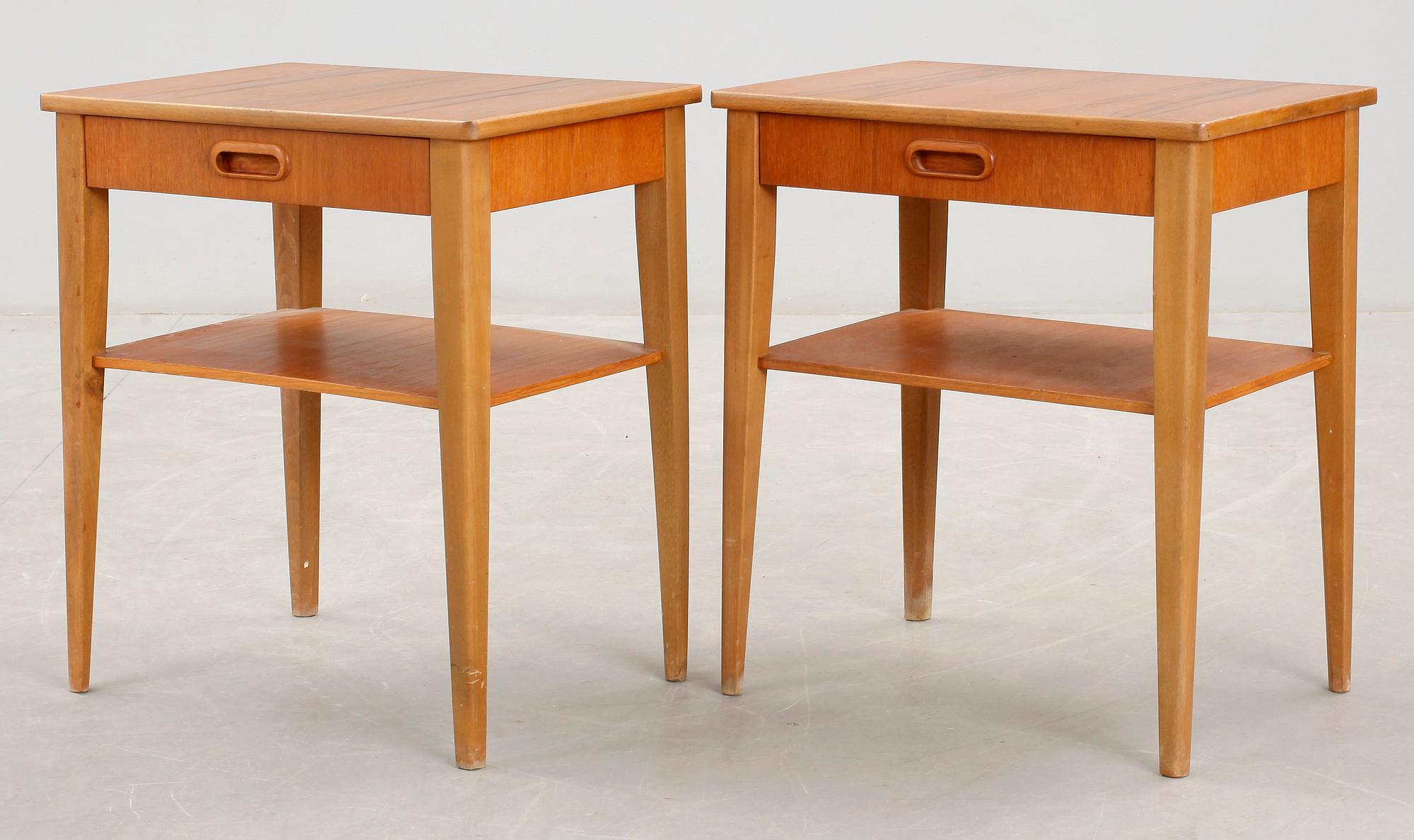SÄNGBORD, ett par, 1950/60-tal.