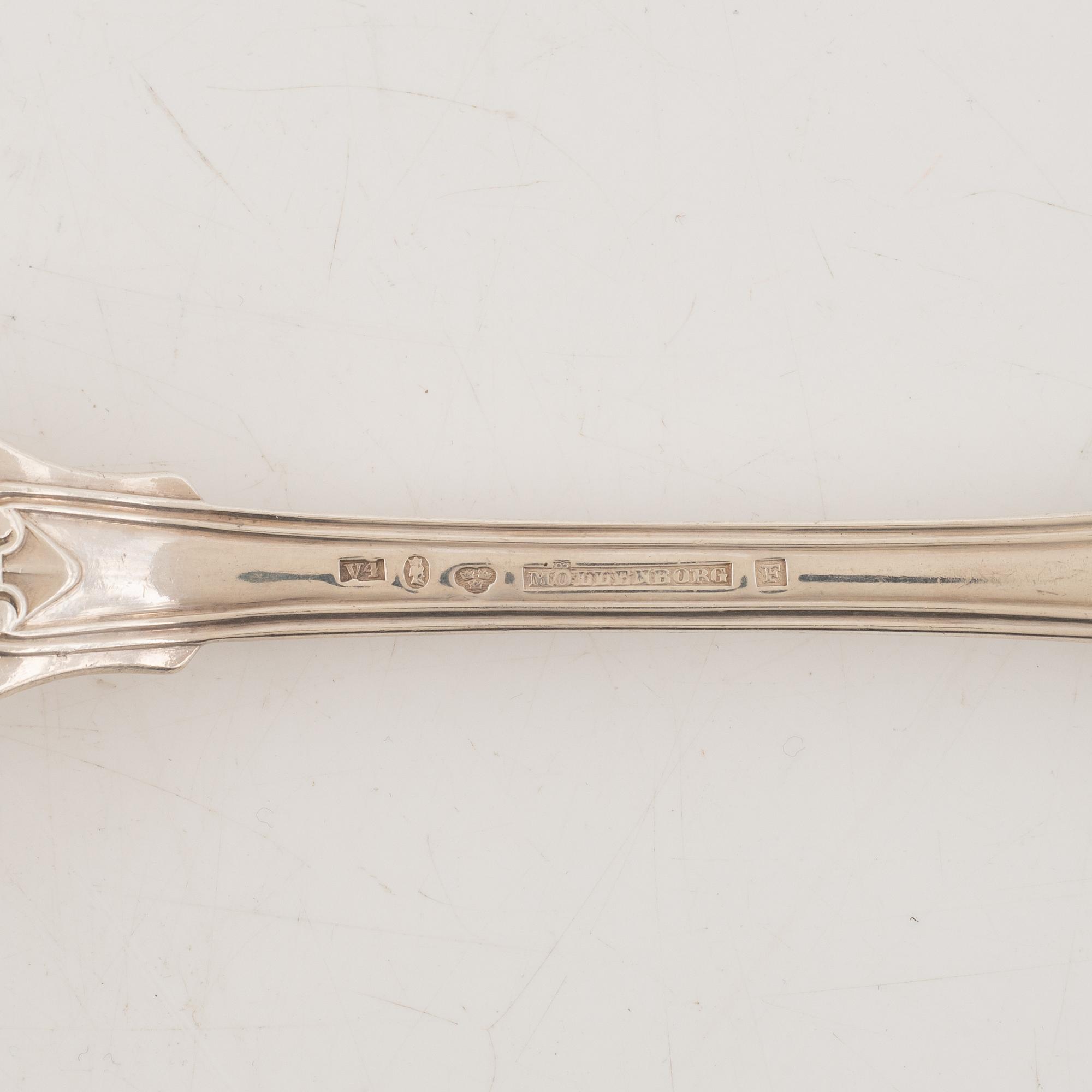 Silver cutlery, 99 pieces, of which 19 pieces are silver plate, Stockholm, 18th/19th century.