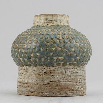Marianne Westman for Rörstrand and Britt-Louise Sundell for Gustavsberg studio, two stoneware vases, Sweden.