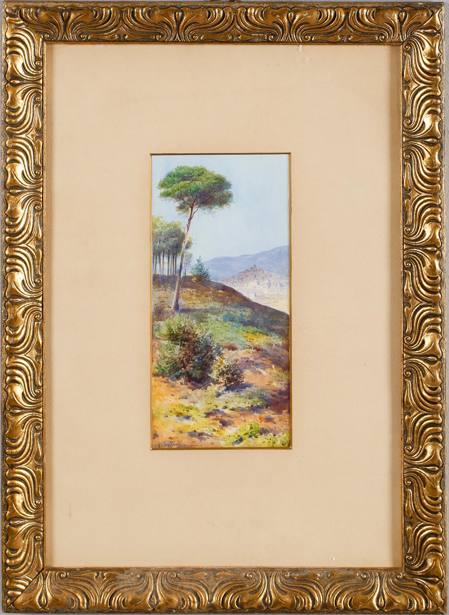 OKÄND KONSTNÄR, akvarell, signerad I Sabatini, Italien, omkring år 1900.