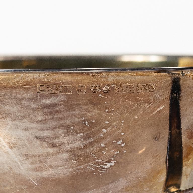 Punch mugs, 8 pcs, silver, Ceson Guldvaru Ab, Gothenburg 1978.