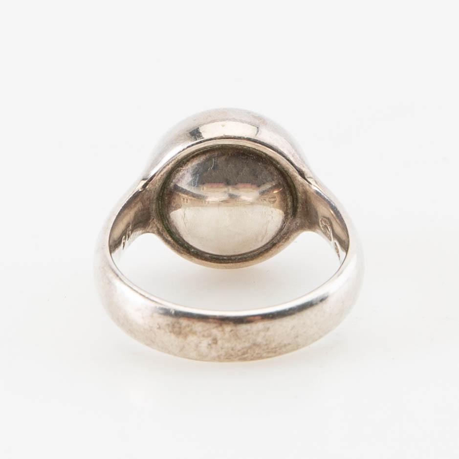 Georg Jensen, Regitze Overgaard, ring, silver and black stone.