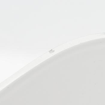 Alvar Aalto, glasskulptur, 2 delar av "Aalto-blomman", signerad Alvar Aalto Iittala. 1950-tal.