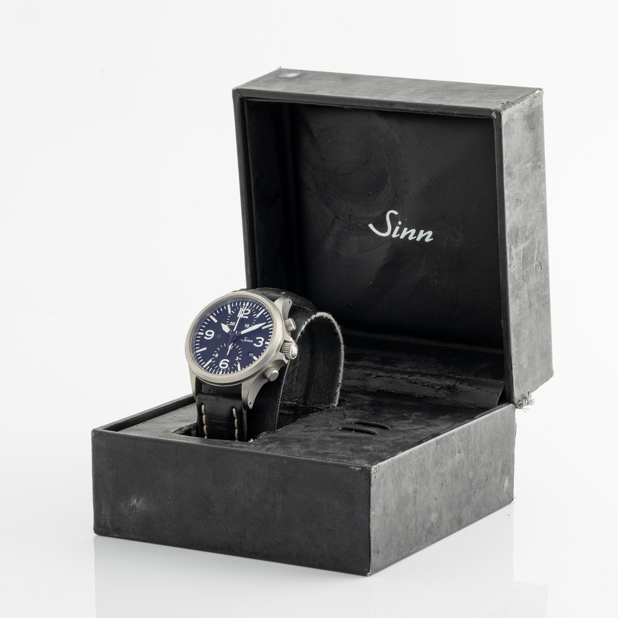 Sinn, Duochronograph, wristwatch, chronograph, 40 mm.