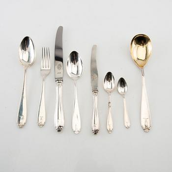 Jacob Ängman, cutlery approx. 96 dlr "Vasa" silver GAB Stockholm 1920s-30s.