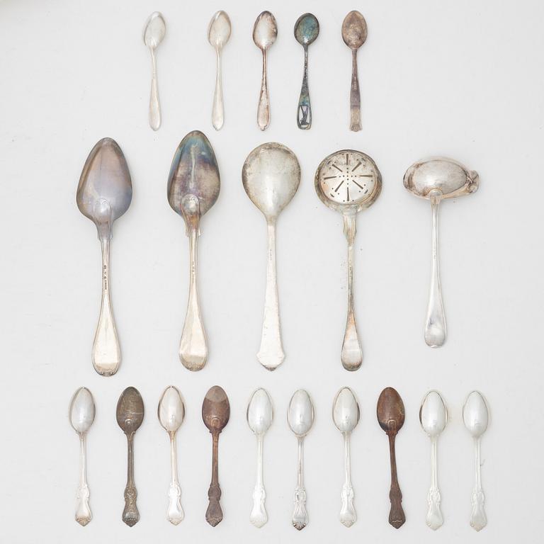 Cutlery, 20 pieces, silver, 19th-20th century.