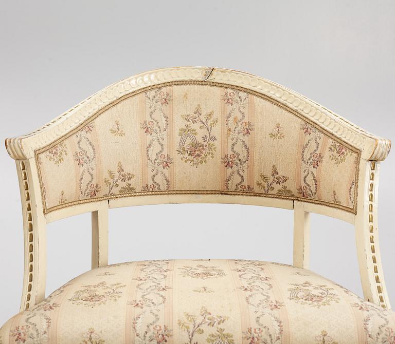 A pair of Gustavian chairs, circa 1800.