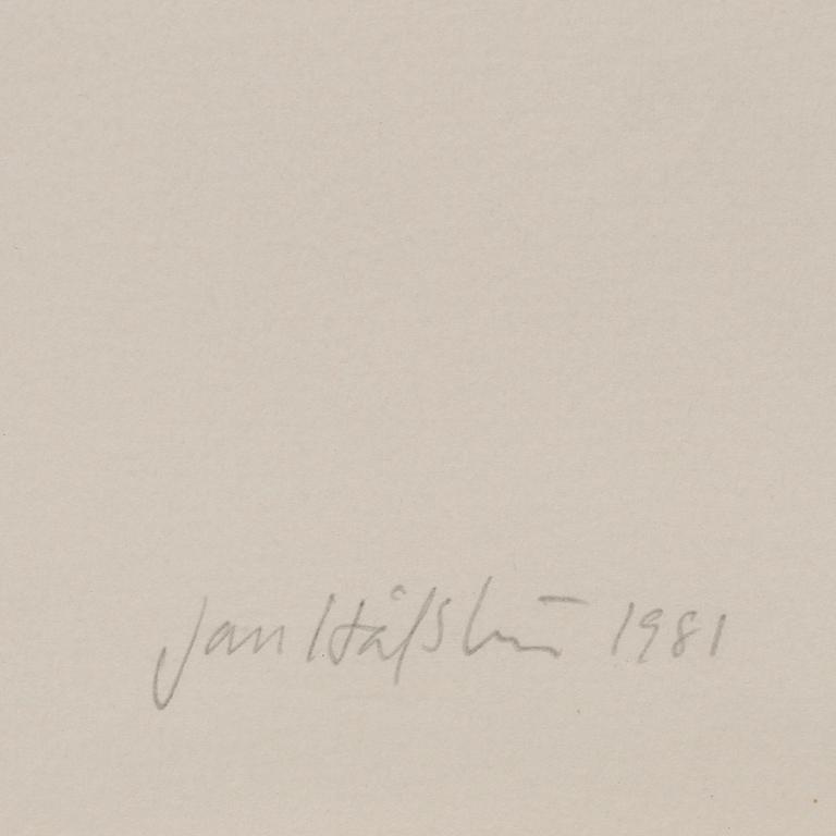 JAN HÅFSTRÖM, grafiskt blad med collage, signerat, numrerat AP och daterat 1981.