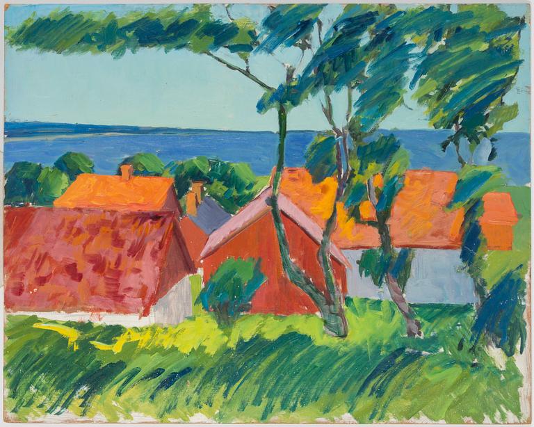 BJØRN HALBY, two oilpaintings on panel, one signed and dated -43.