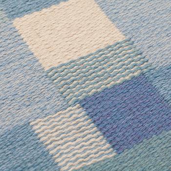 MATTA, maskinvävd, dubbelsidig, signerad ID (Ingrid Dessau). Ca 226 x 159 cm.