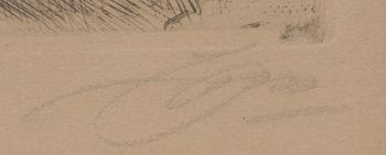 ANDERS ZORN, etching, signed dated in print 1917.