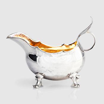A Swedish 18th century parcel-gilt cream-jug, Pehr Zethelius, Stockholm 1777.