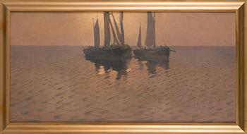 Arvid Johanson, Sailing ships at dusk.
