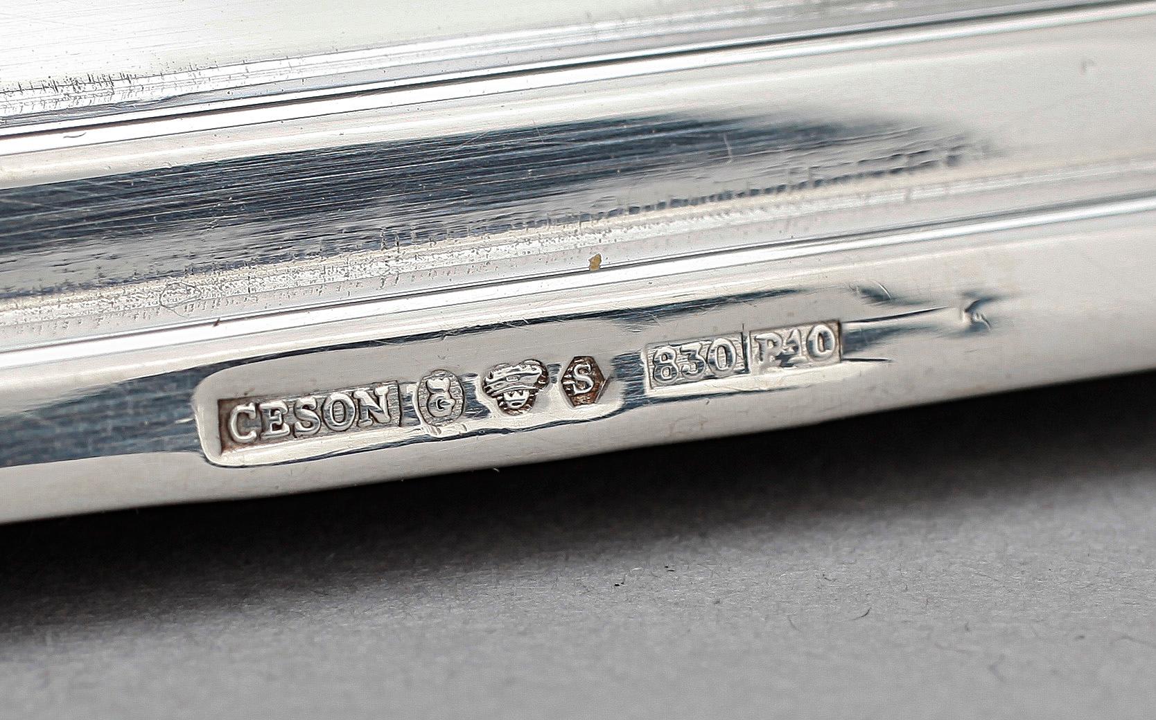 LJUSSTAKAR, 2 par, silver, Ceson, Göteborg 1970/80-tal.