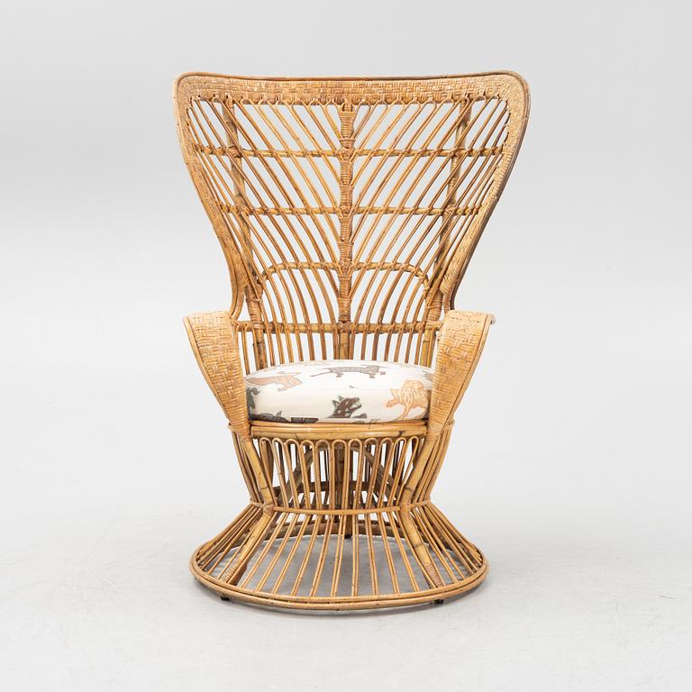 A rattan chair, second half of the 20th century.