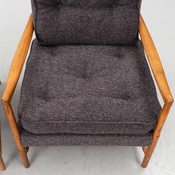 A pair of armchairs, mid-20th century.