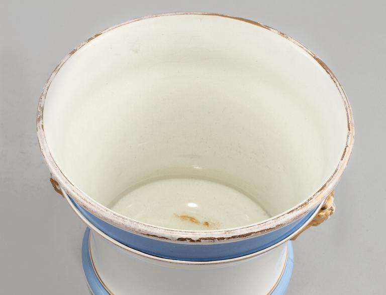 YTTERFODER, ett par, flintgods, Rörstrand, 1800-talets andra hälft.