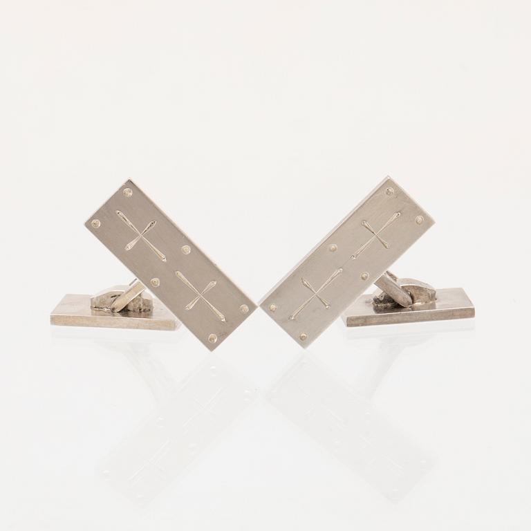 Wiwen Nilsson, a pair of cufflinks, silver, Lund 1953.