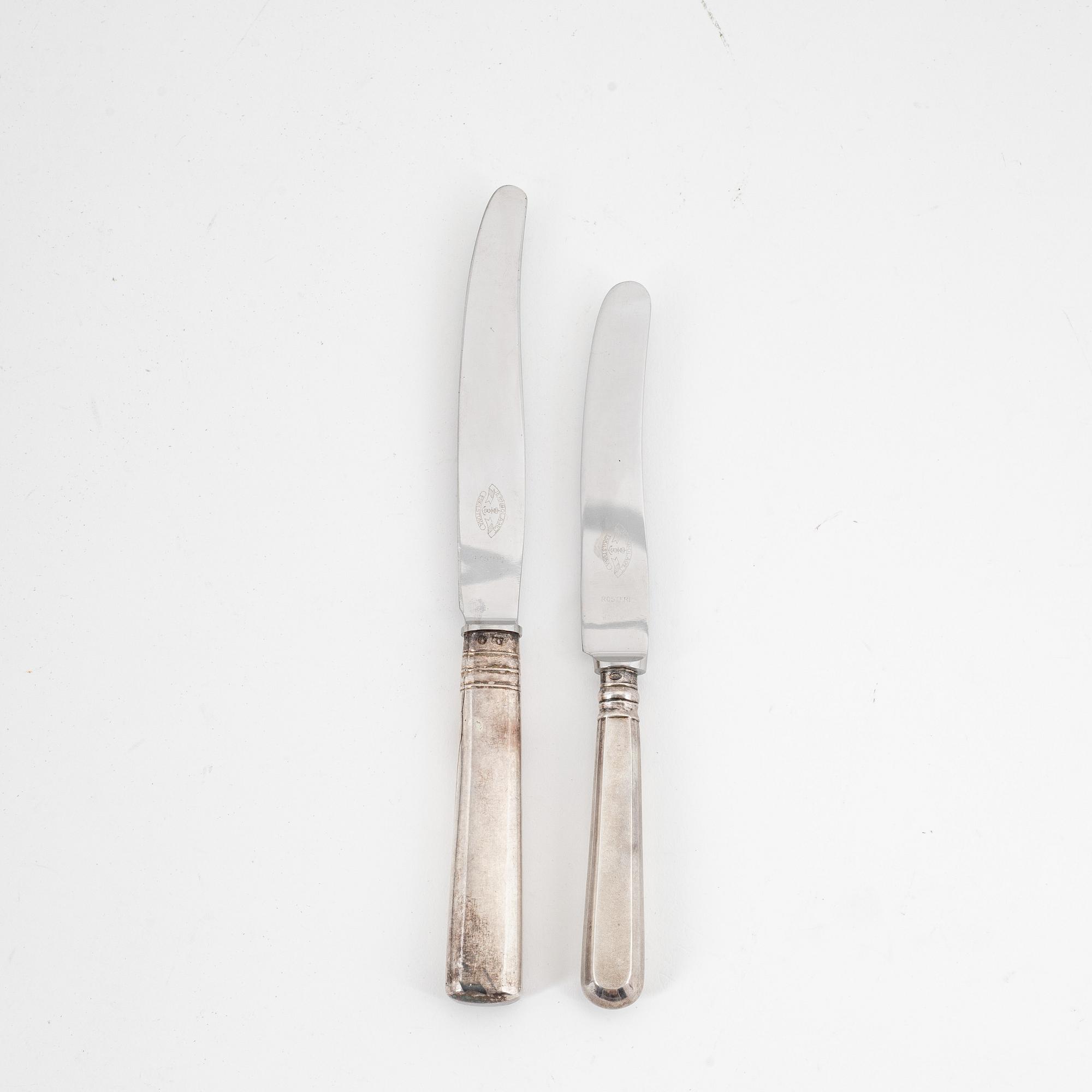 Knivar, 12 st (7+5), silver,