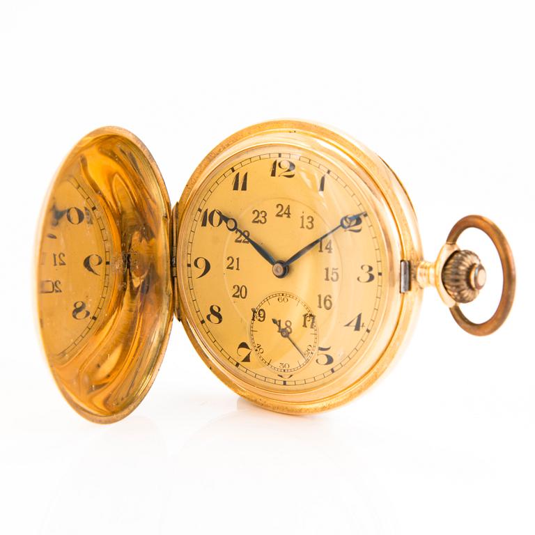 A 14K gold pocket watch, 50 mm.