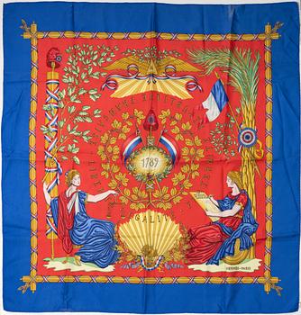 Hermès, scarf, “1789 Liberté Égalité Fraternité”.